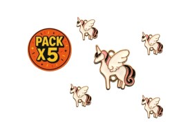 Dije Esmaltado Unicornio x 5 unidades